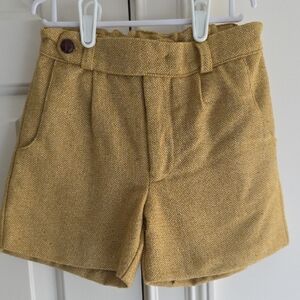 Pepa London Mustard Herringbone Shorts